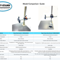 Our SUPER Heavy Duty 36" Tall Easy Slide Macro Copy Stand ~DSLR Camera Stand for Product Photos, Reproductions~ 15" X 20" Gray Base: 2 Camera Mounts