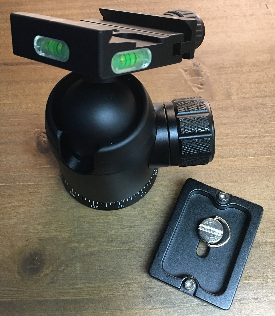 Professional 360 degree Ball Head Rotating Panoramic Camera Mount, Arca Type Plate - 3 Built in Levels